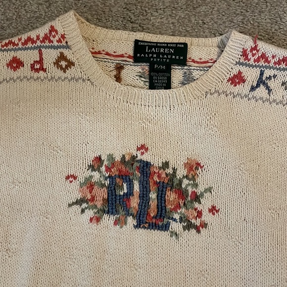Vintage Ralph Lauren hand knit short sleeve sweater - Picture 2 of 4